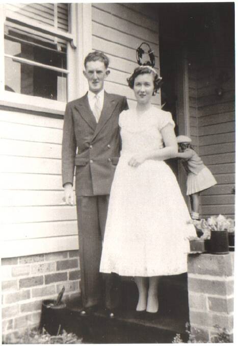 TOGETHER FOREVER: Barry and Ella Skinner on their wedding day in 1958 in Glen Innes.
