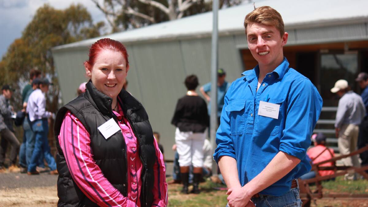 SHOPPING AROUND WITH SCIENCE: Inverell High School student Tessa Stewart and Farrer Memorial Agricultural High School student Mitchell Roworth took part in the GRASS Industry Scholarship experience at the SMART Farm.