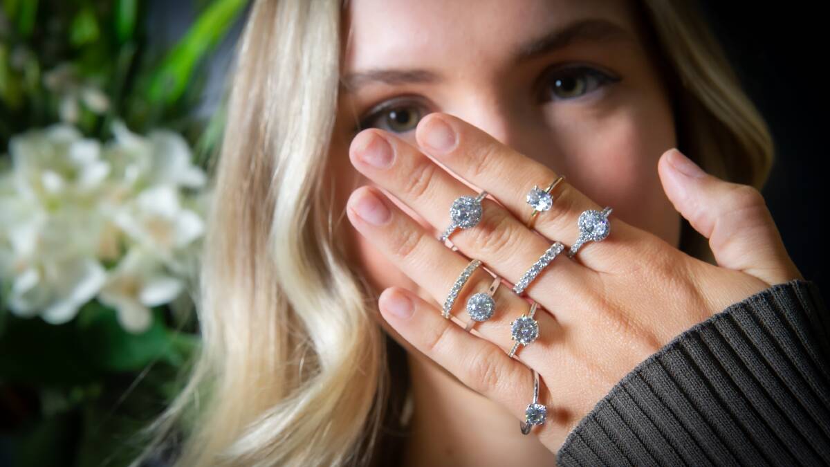Unique Diamonds manager Mia Somerville is still designing and supplying engagement rings during lockdown. Picture: Karleen Minney