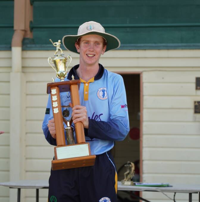 Nathan Clark became the first Tamworth captain to hold the Stan Austin Carnival trophy. Picture by Thomas Haling.