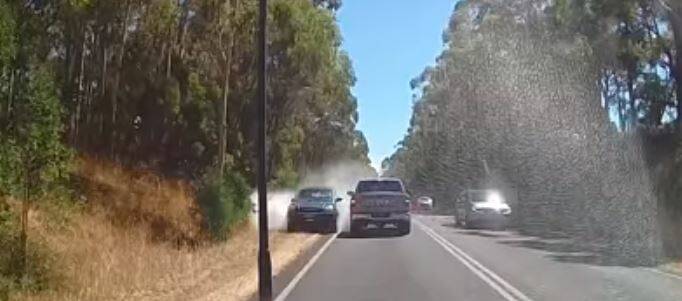 Dash Cam Owners Australia have shared footage of an alleged hit-and-run at Laang. Photo: Dash Cam Owners Australia 