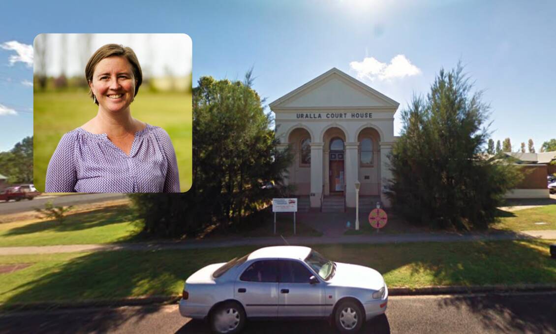 RUFFLED FEATHERS: Uralla councillor Tara Toomey and the court house. Photos: File