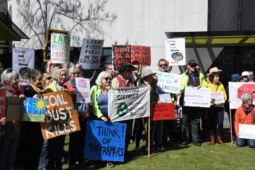 NO FOSSIL: A climate change rally was held in Bendigo on Saturday.