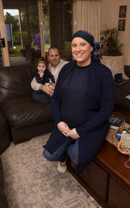 HELP: Family support is helping Renee, Trevor and Eden Jones get through their cancer fight. Picture: Lachlan Bence