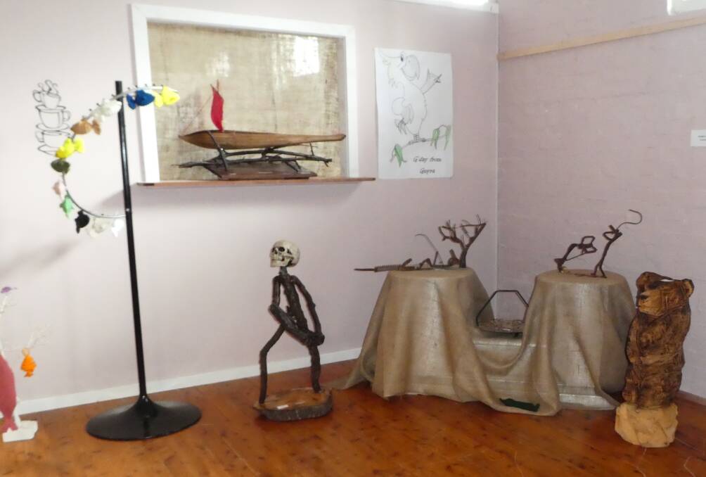 ART: The sculpture section in the Guyra TroutFest art competition. Photo: Lynne Chapman.