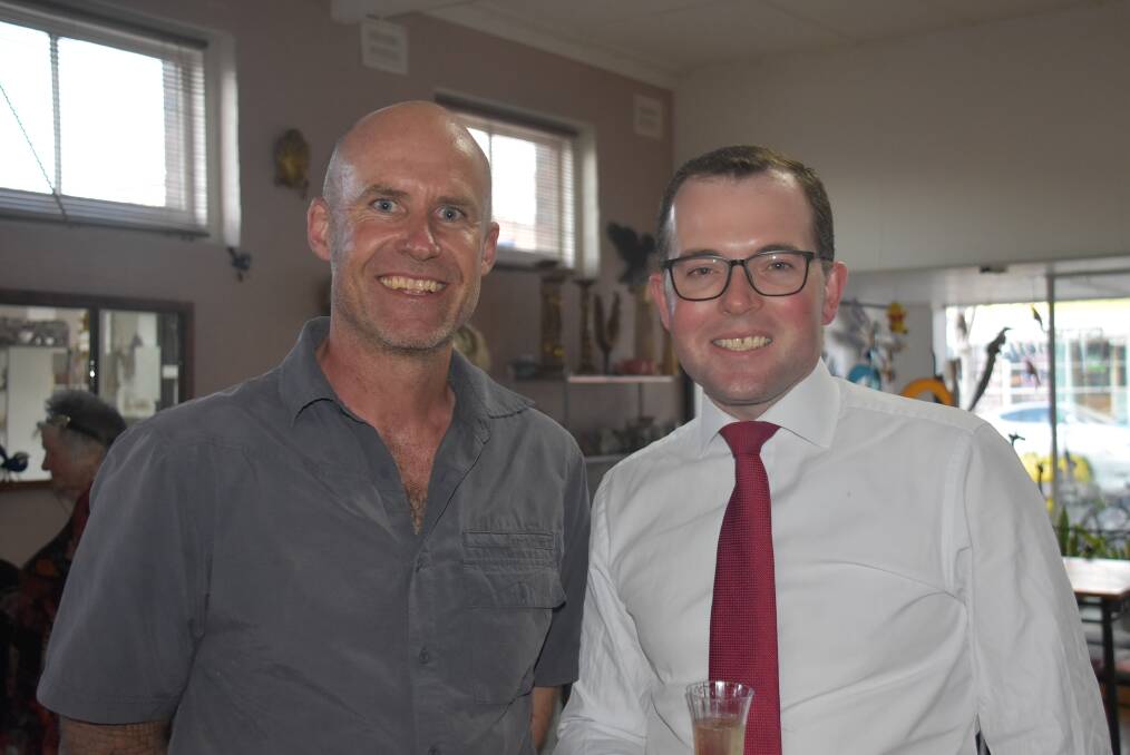 David Mills and Northern Tablelands member Adam Marshall MP. Photo: Nicholas Fuller