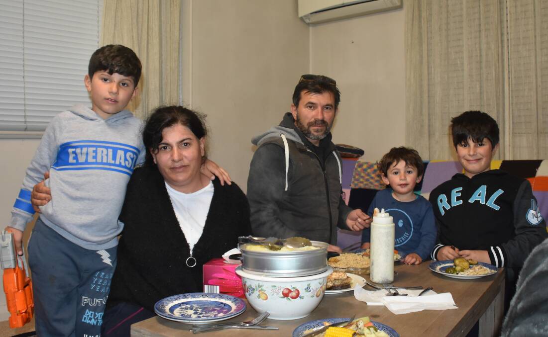 FAMILY IN TROUBLE: Makbule and Arif Kanyilmaz with children Semih, 7, Mikail, 2, and Mustafa, 9. Picture: Nicholas Fuller