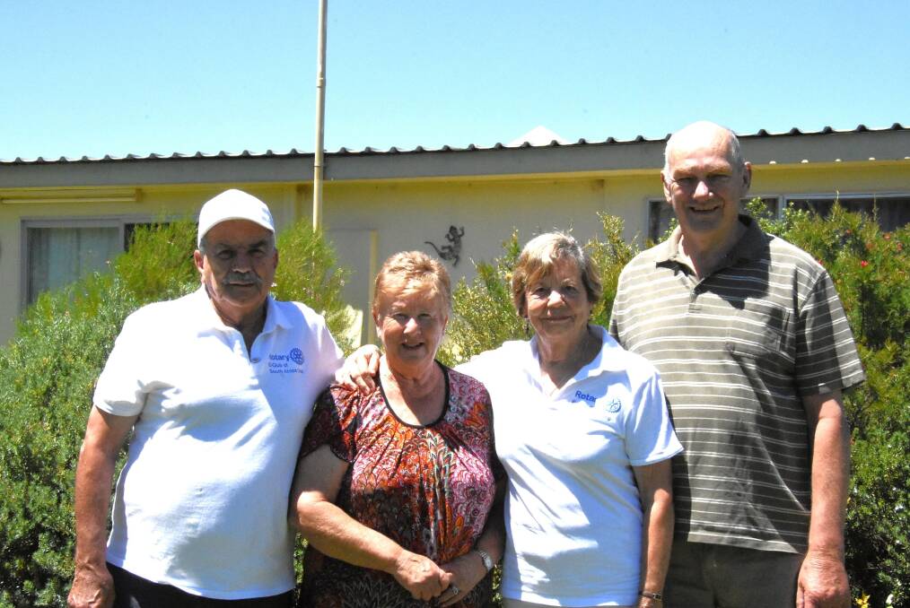INTERNATIONAL: Gerald Sieberhagen, Joy Francis, Irene Kotze, Alan Francis - Rotary friends from South Africa and Australia. Photo: Nicholas Fuller
