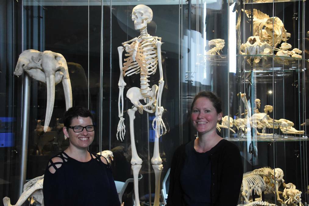 ACADEMICS: UNE biologists Drs Mary McMillan and Deborah Bower, with friends. Photo: Nicholas Fuller