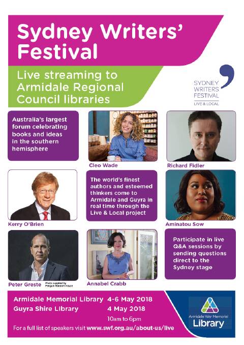 Sydney Writers’ Festival comes to New England libraries