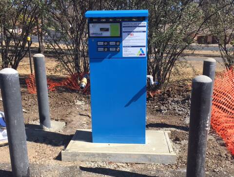 The water dispensing station at the Arboretum. Photo supplied by Armidale Regional Council.