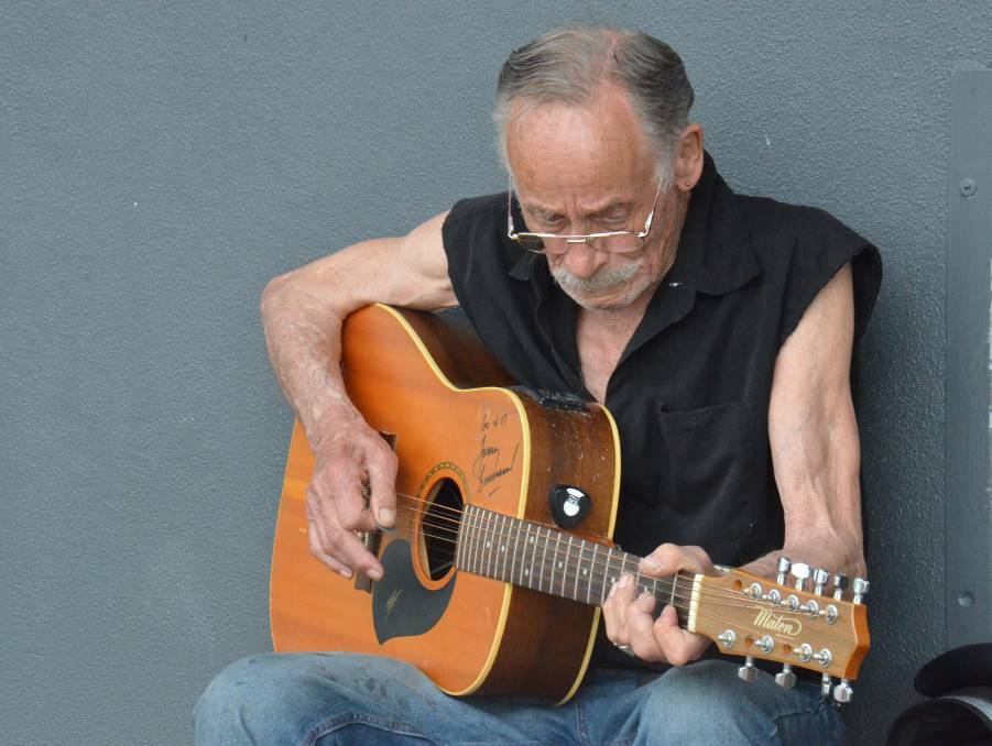 PLAYING ON: The Armidale Food Emporium has banned buskers, but Morgan Levitt, who has performed outside for five years, said he will continue. Photo: Rachel Baxter