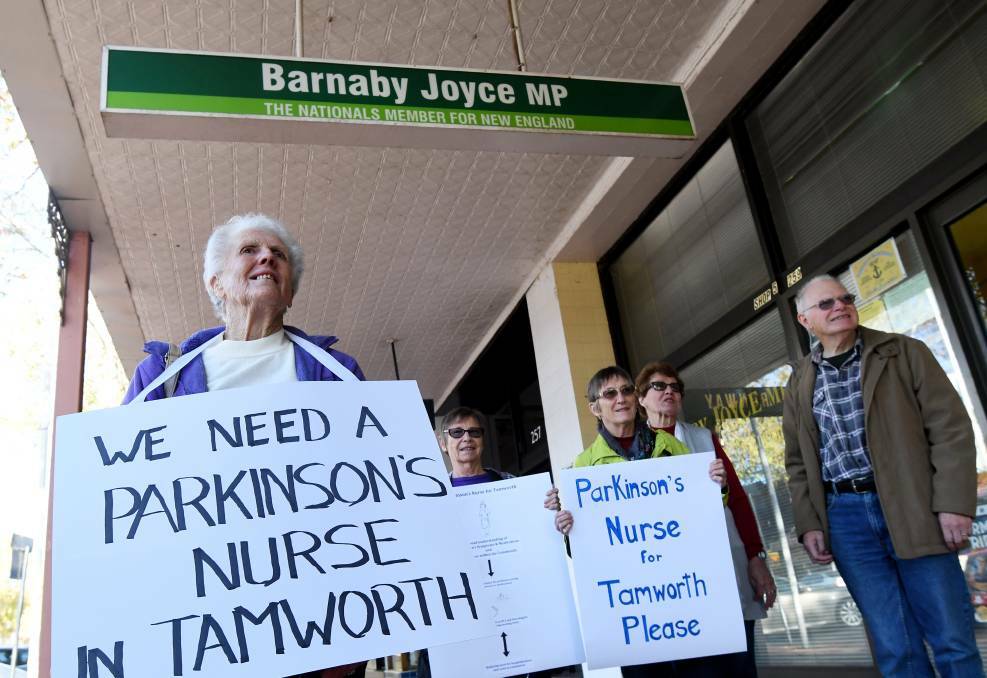 NEED FOR NURSES: A Tamworth group campaigning for a specialist nurse. Photo: Gareth Gardner