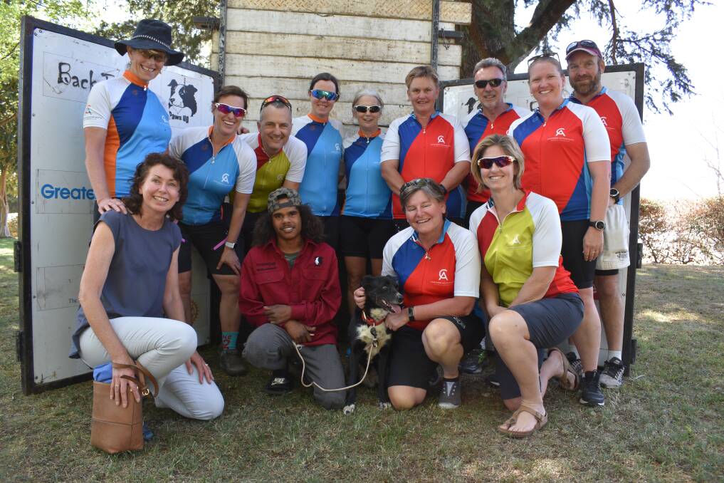 Chartered Accountants ANZ cyclists with friends from BackTrack. Picture supplied.
