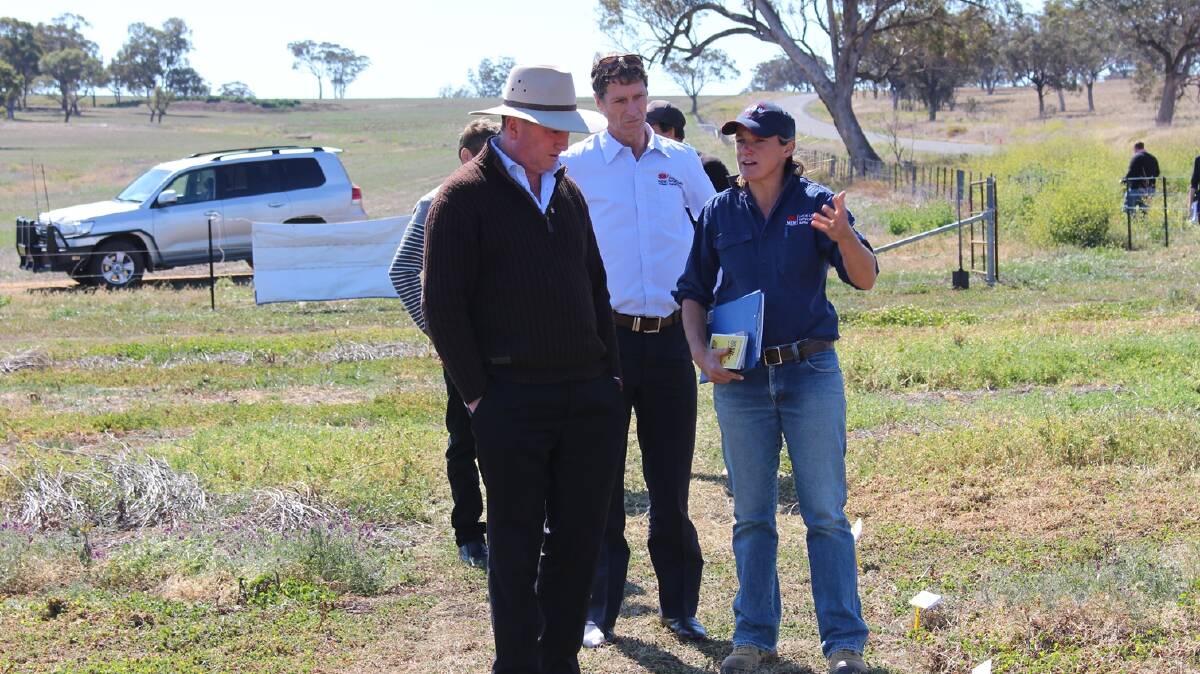 Barnaby Joyce talking with Local Land Services in the New England. Photo supplied. 