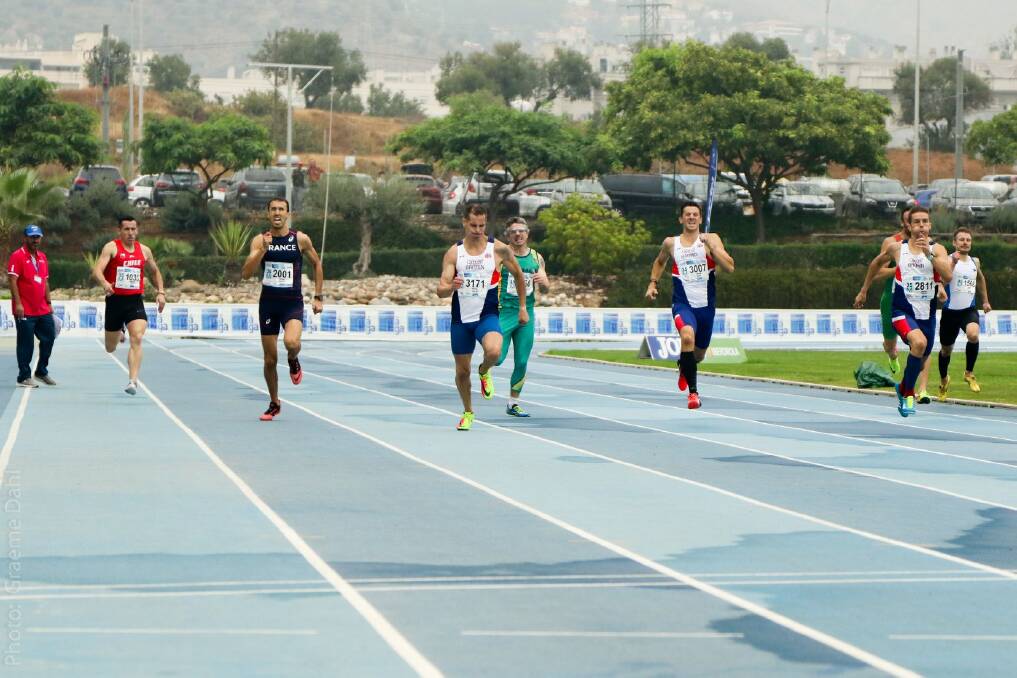 RACE: Stone competing in the 400 metre race in Spain. “I was lucky enough to finish fourth in the world. I was pretty happy with that in the end." Photo: Supplied