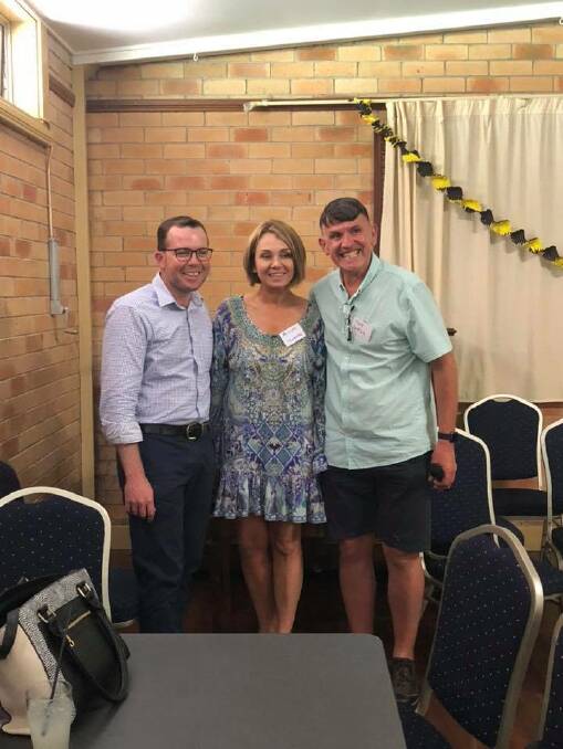 BACK AT BLACK MOUNTAIN: Northern Tablelands MP Adam Marshall with organisers Alison Hutchens and Tim Snell. Photo: Supplied