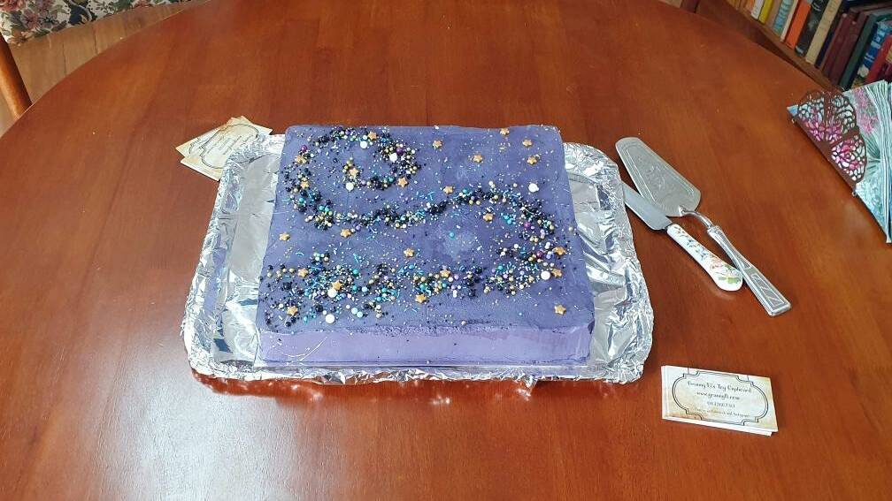 BETTER THAN DWARF BREAD: The 'cosmos' cake made by Amy Reilly. Photo: Richard Sheridan.