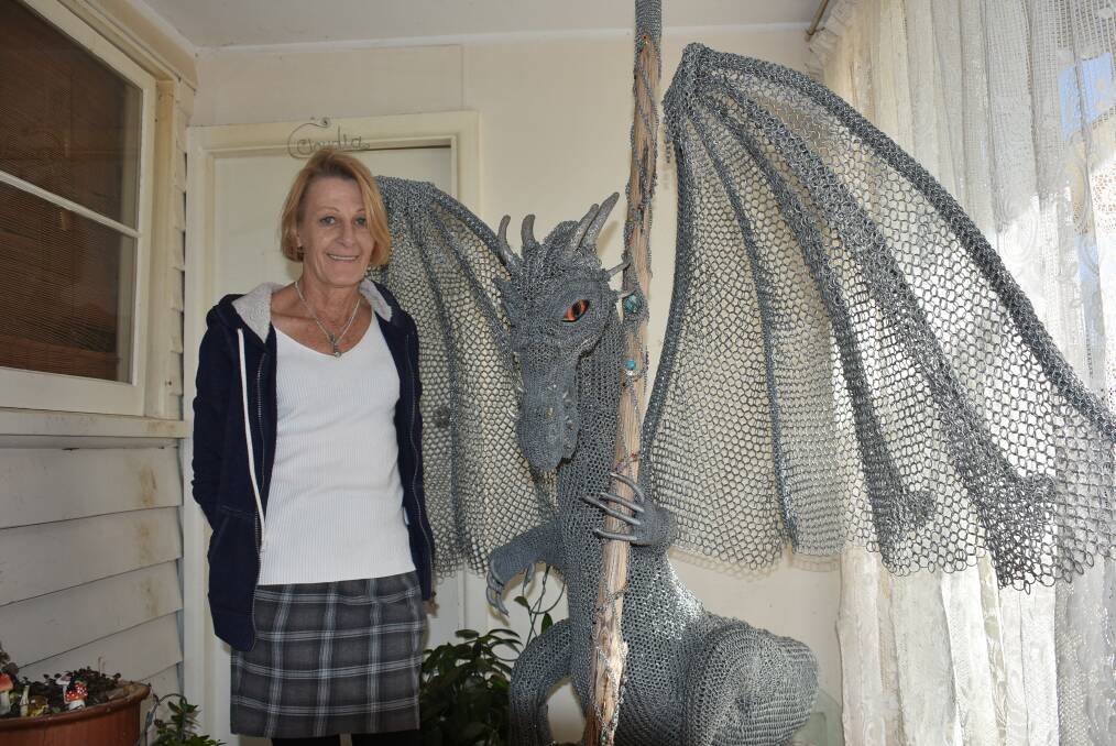 DRAGON LADY: Sue Law with her Djang-O.