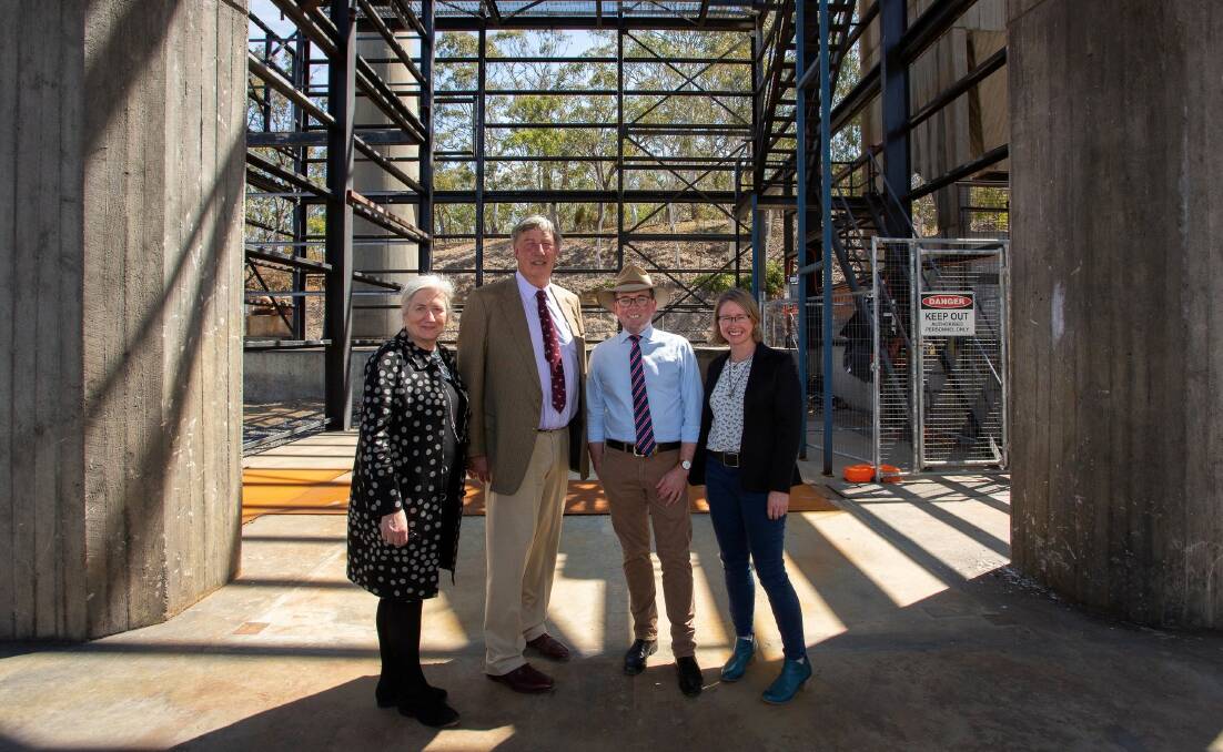 FOR SCIENCE!: Northern Tablelands MP Adam Marshall discusses the revolutionary Boilerhouse Project with University of New England Vice Chancellor Professor Brigid Heywood, Chancellor James Harris, and UNE Discovery Leader Dr Kirsti Abbott. Photo supplied.
