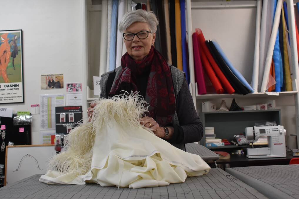BRIDAL: Dressmaker Rita Showell was awarded first prize in the Bridal wear section. Photo: Nicholas Fuller