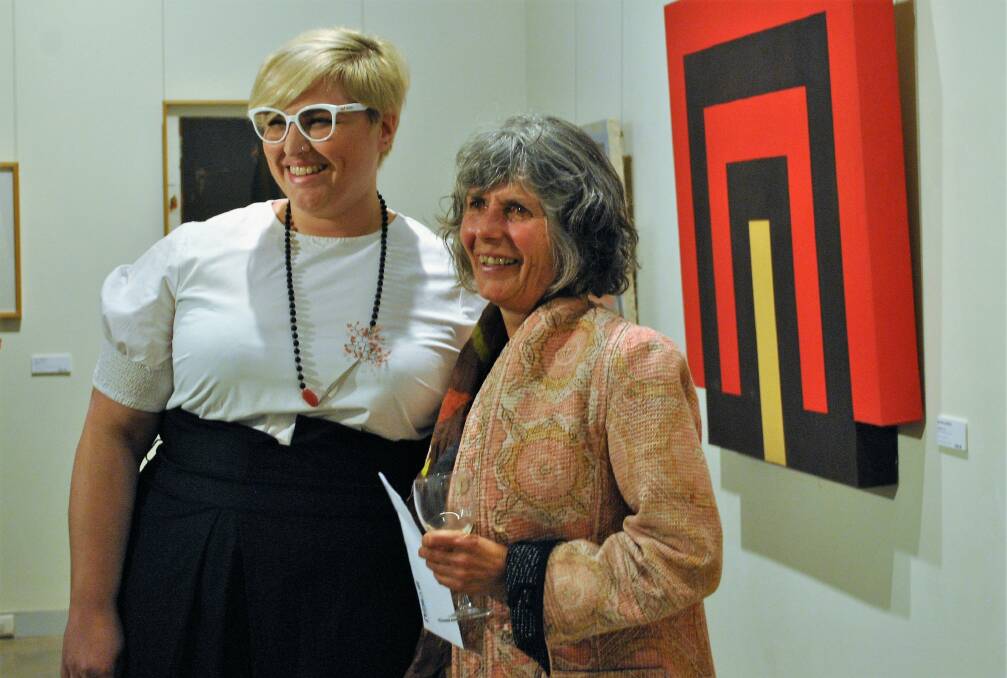 ARTISTS: NERAM director Rachael Parsons with Rita Winiger, recipient of this year's Helen Dangar Memorial Art Bursary. "I feel absolutely delighted," Ms Winiger said.