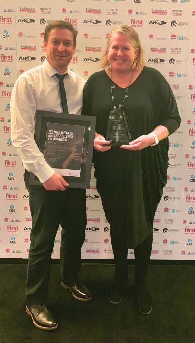 FAMILY: Nicki Scholes-Robertson, Hunter New England Health's volunteer of the year, with her brother Andrew.
