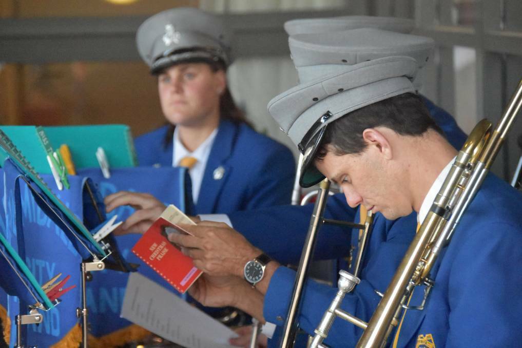 PLAY ON: Armidale City Band musicians at the Guyra Hospital Auxiliary Carols by Candlelight. Photo: Nicholas Fuller