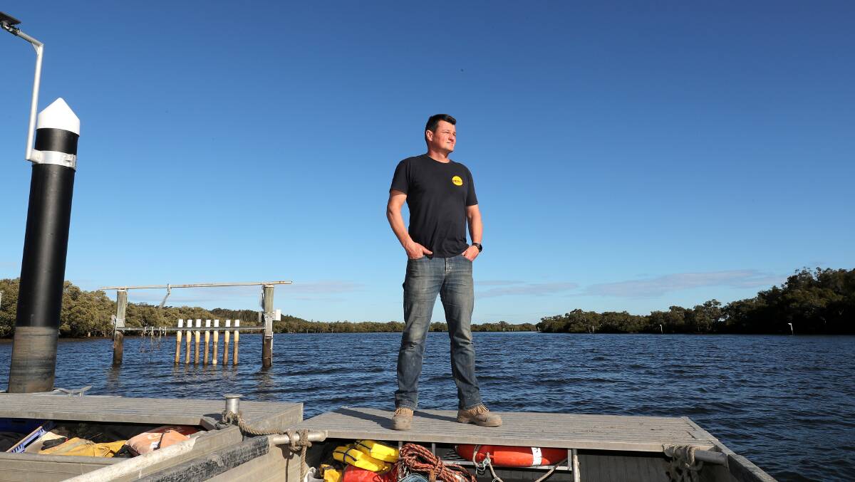 XL Oysters managing director and NSW Farmers Port Stephens oyster branch chairman Matt Burgoyne said since August 2021 when QX was first detected in Karuah, 10 oyster farms had closed. Picture: Peter Lorimer 