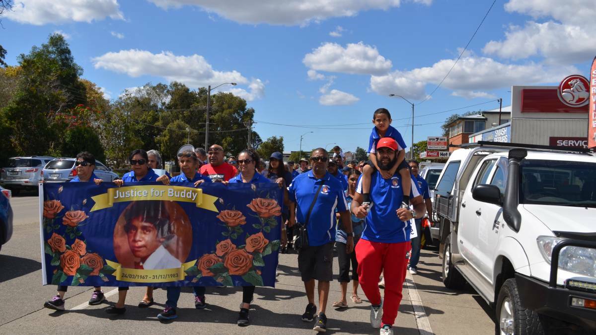 In 2018 Buddy's family marched through Kempsey demanding answers. Photo: Callum McGregor