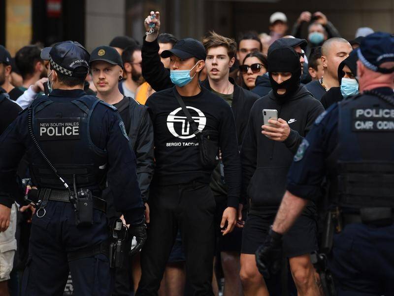 Authorities are looking at the role of foreign actors in stirring up Australian lockdown protests.