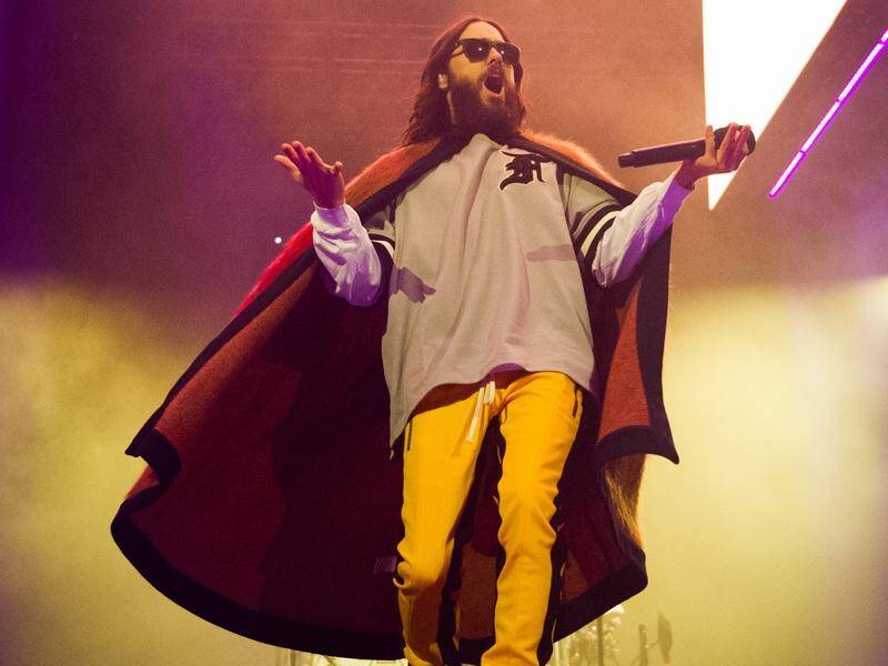 Oscar winner Jared Leto took a road trip to promote his band's new album 'America'.