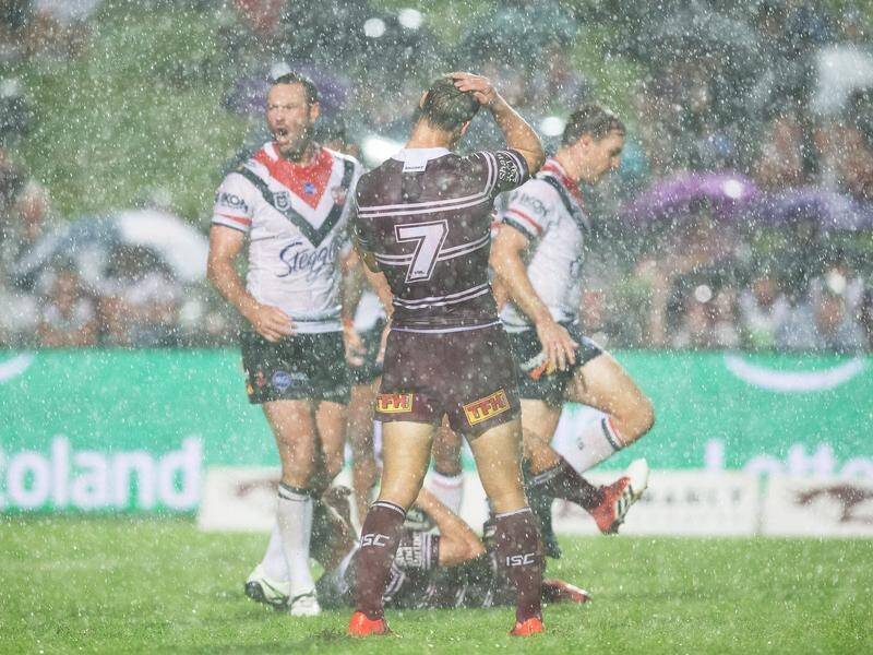 Daly Cherry-Evans showed his frustration on a tough night for Manly in the defeat to the Roosters.