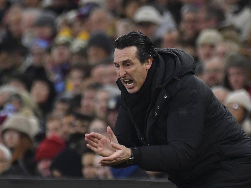 Unai Emery is hunting his old team Arsenal following his Villa side's remarkable win over Man City. (AP PHOTO)