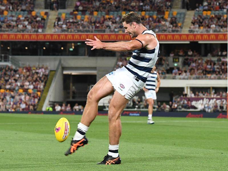 Geelong spearhead Tom Hawkins has tested negative to COVID-19 ahead of the AFL grand final.