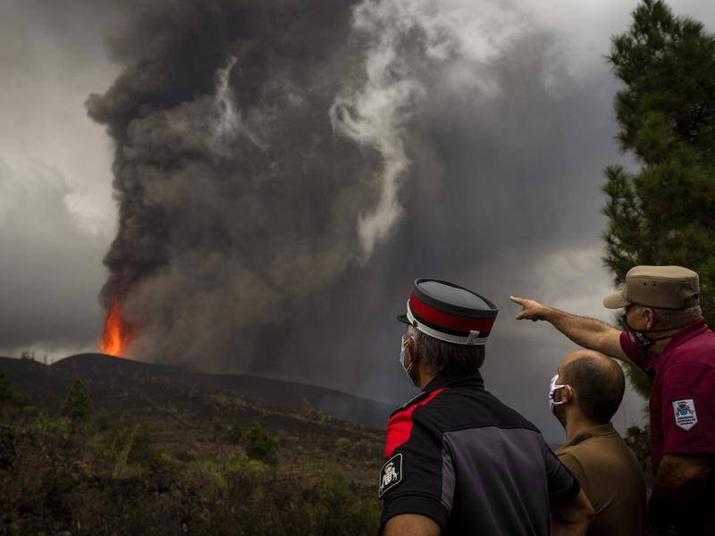 Lava from a volcano on the Canary Island of La Palma continues to engulf houses.
