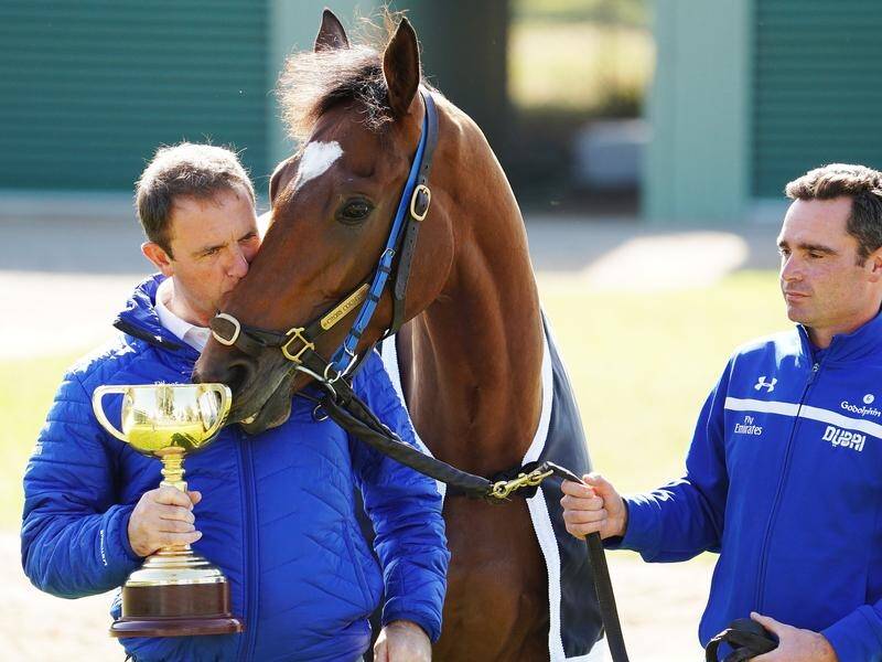 Melbourne Cup winner Cross Counter has entered pre-export quarantine at Newmarket in England.