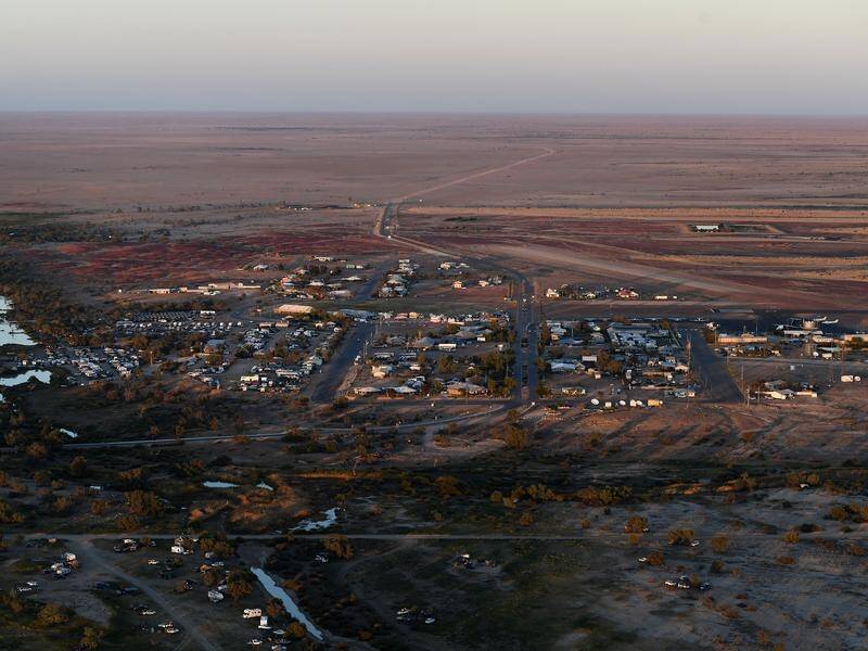 The tiny outback town of Birdsville, Queensland, seen in September, is sweltering through 40C heat.