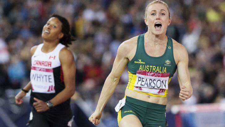 Back to form: Sally Pearson defends her 100 metres hurdles title. Photo: James Brickwood