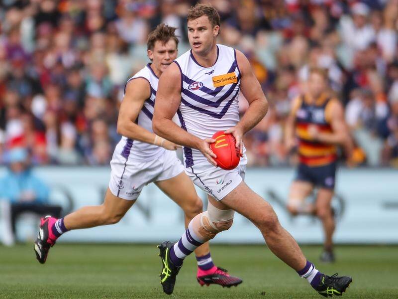 Fremantle's Sean Darcy will return from a long-term injury to participate in the western derby. (Matt Turner/AAP PHOTOS)