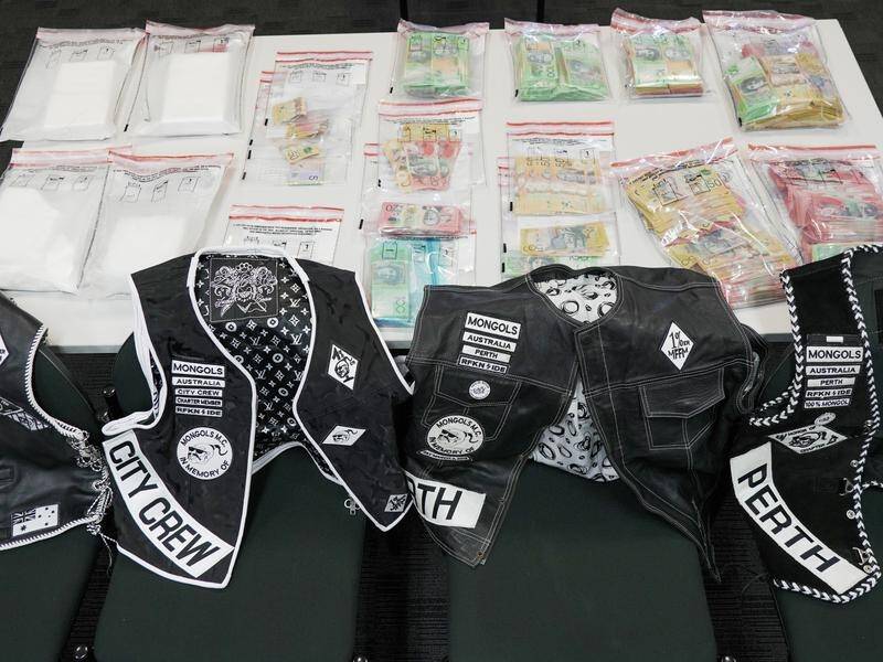 Three people have been charged in WA after drugs and cash were seized in relation to bikie gangs.
