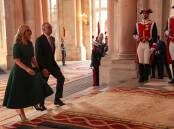 Jodie Haydon arrives with Anthony Albanese at a gala marking the start of the NATO Summit in Madrid.
