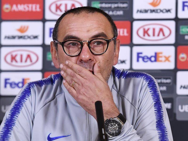 Chelsea's manager Maurizio Sarri won't talk about his future until after the Europa League final.