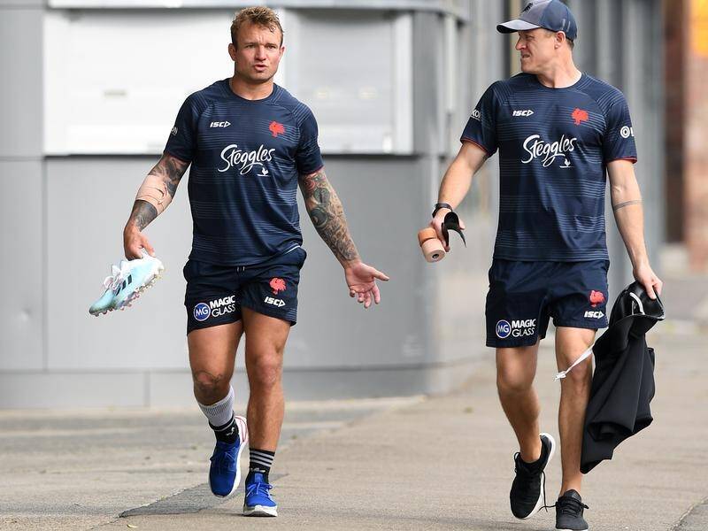 Jake Friend's (L) role in the Sydney Rosters' upcoming preliminary NRL final is yet to be revealed.
