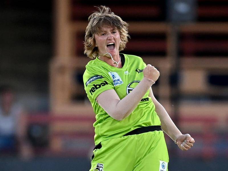 Sammy-Jo Johnson, of the Thunder, is the first cricketer ever to win three straight Big Bash titles.