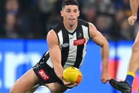 Collingwood's Scott Pendlebury will miss the match against the Western Bulldogs with an arm injury. (Morgan Hancock/AAP PHOTOS)
