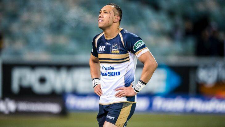 21 July 2017. Super Rugby Quarter Final. ACT Brumbies v Wellington Hurricanes at Canberra Stadium. There was no fairytale return for Brumbies' Christian Lealiifano. Photo: Sitthixay Ditthavong