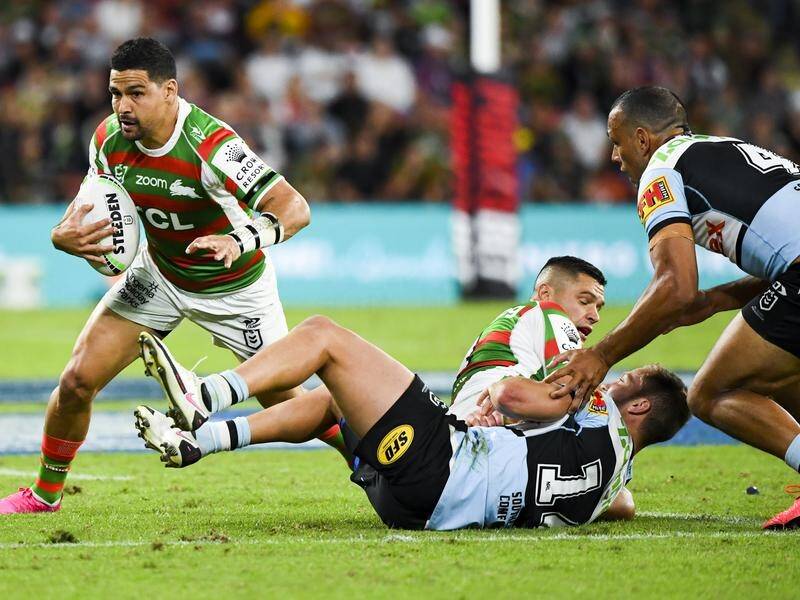 Cody Walker scored a double for Souths in their scrappy 32-22 win over Cronulla.