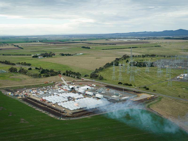 A large blaze at Victoria's "big battery" project has been brought under control.