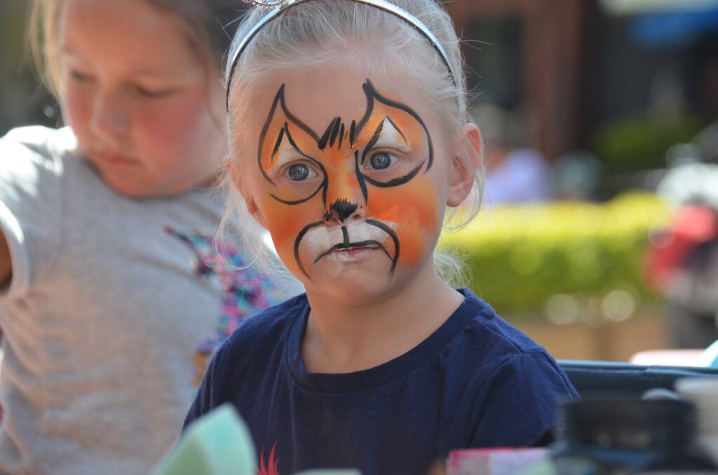Amelia Carrig was at the festival with her mum when some face painting and the thought of a tiger suddenly took her fancy.